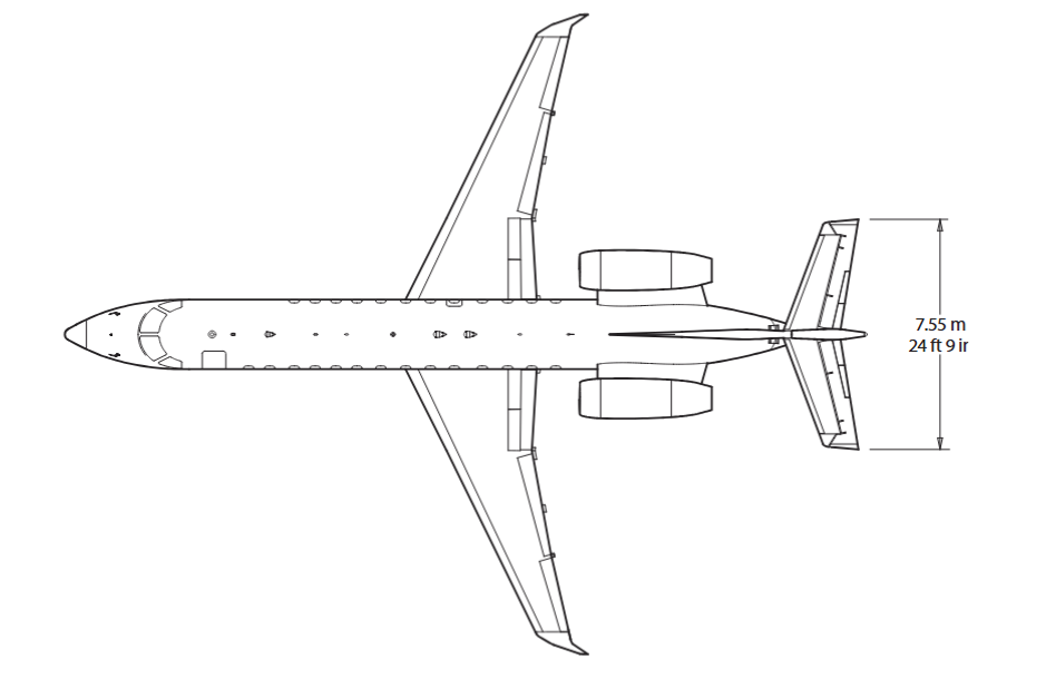 Vista Superior do emb-145